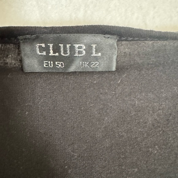 Club L‎ London Black Long Sleeve Wrap Dress Women’s Plus Size 22 - Picture 3 of 5